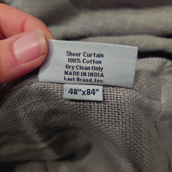 NWT! Quince Cotton Sheer Gray Curtains- Set Of 2 Panels! 48"x84" (713) - Picture 9 of 10